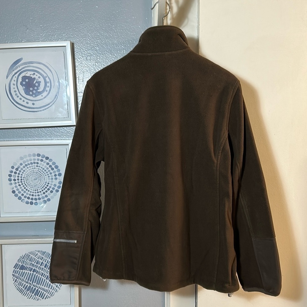Free Country Brown Fleece Zip Up Jacket Size L - Picture 2 of 7